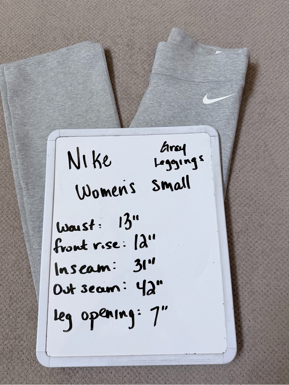 Nike Sportswear Womens Small Grey Tight Fit High Rise Full Length Yoga Pants NWT - Picture 8 of 13
